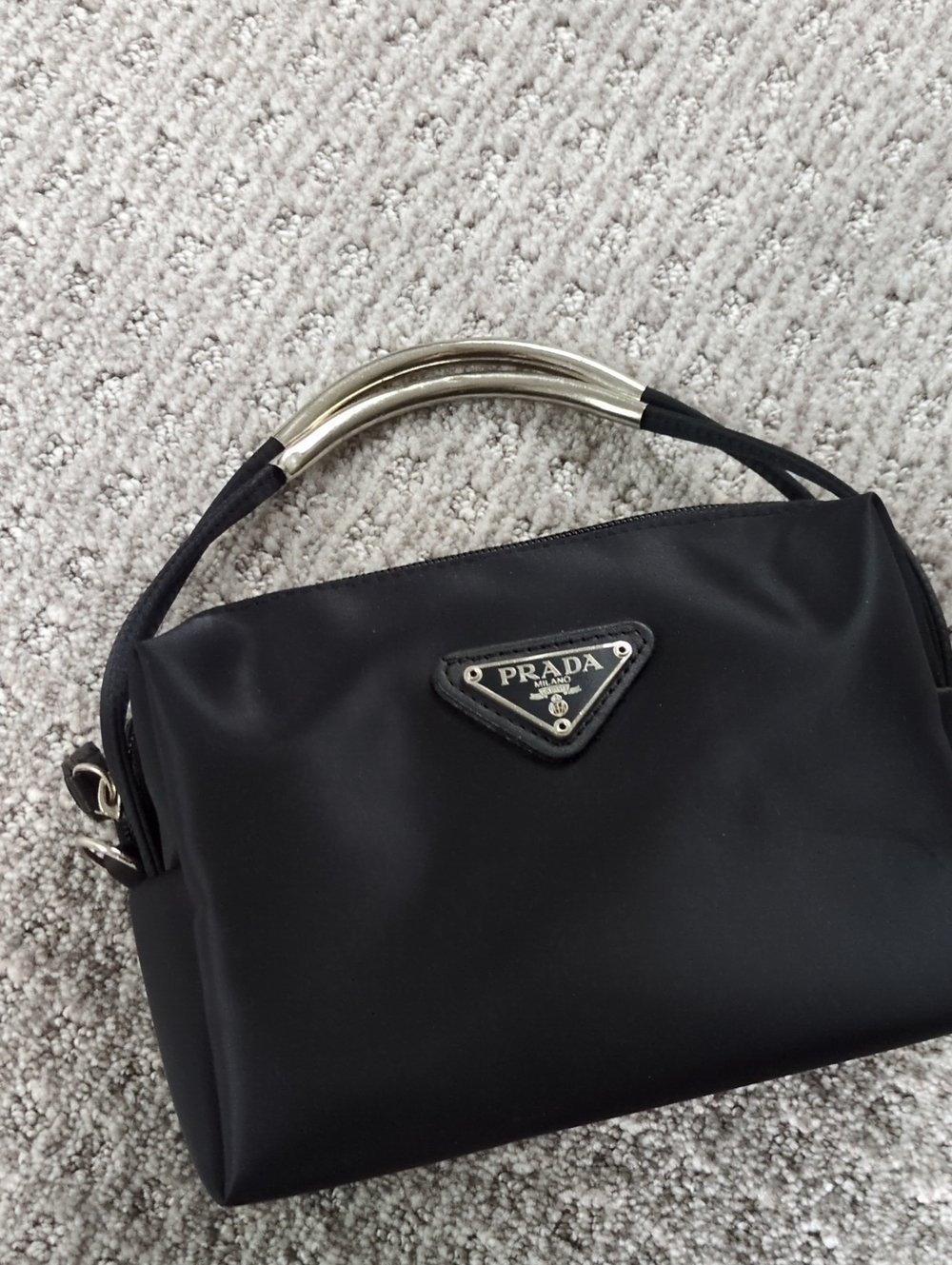 ADORABLE Black Nylon Mini Bag With Detachable Strap - Picture 2 of 6